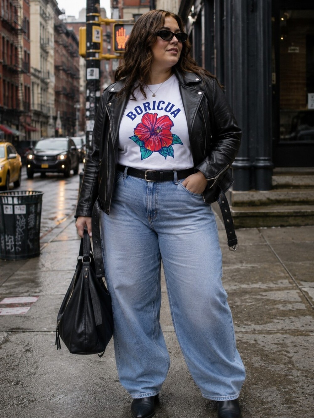 State of Mine Boricua Hibiscus Graphic Tee XL White Puerto Rico T Shirt
